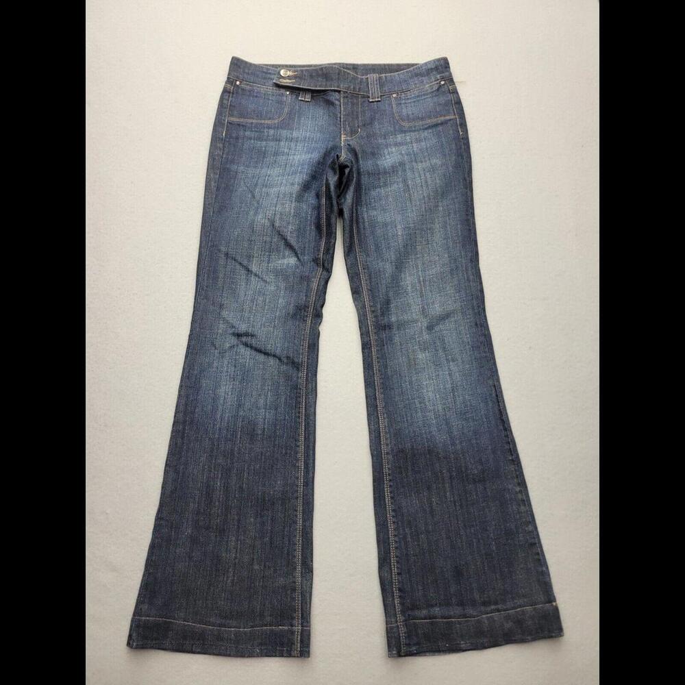 Noir Womens Jeans 8 Blue Flare Dark Wash